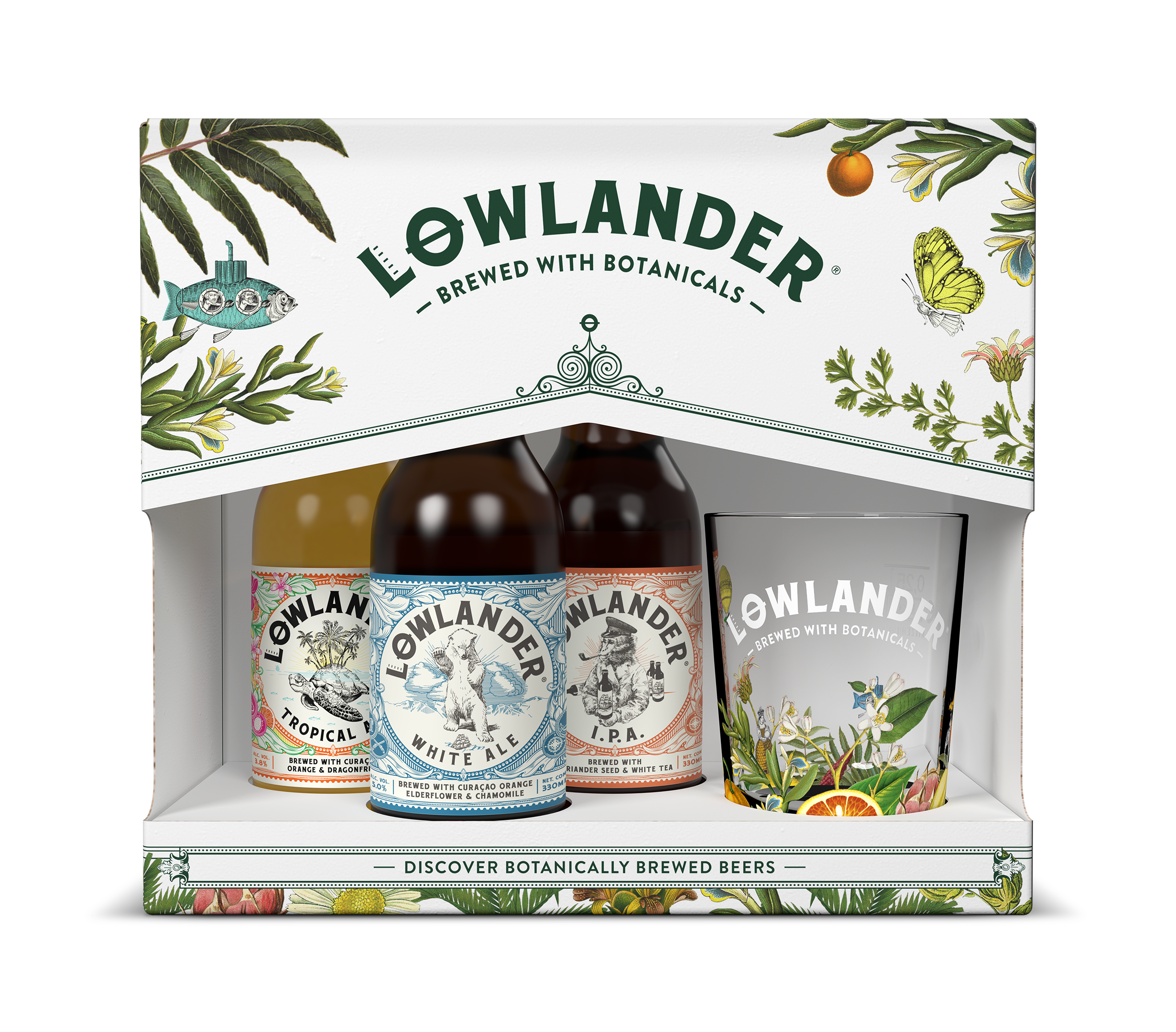 Lowlander bierpakket 3 + glas - Lowlander